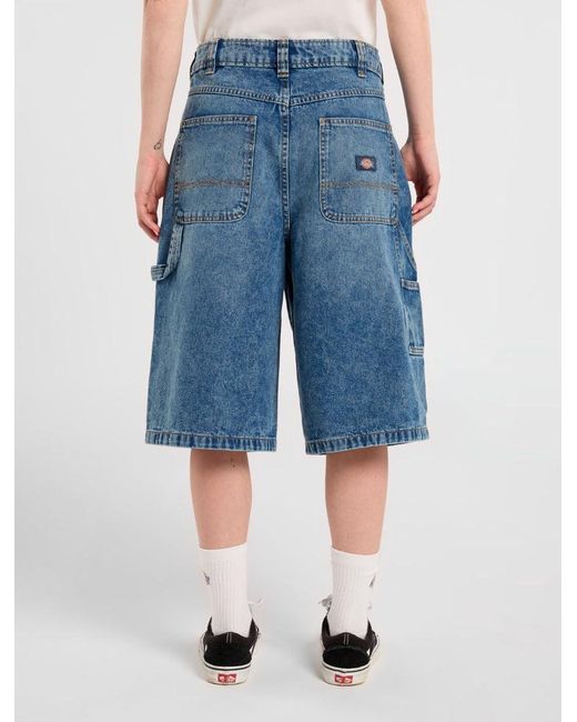 Dickies Blue Denim Carpenter Jorts, Damen, Größe