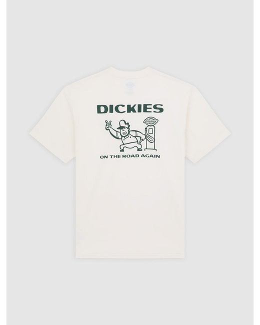 Dickies White Burns Light Weight T-Shirt for men