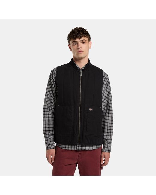 Veste Sans Manches Matelassée En Toile, Homme, Taille Dickies pour homme en coloris Black