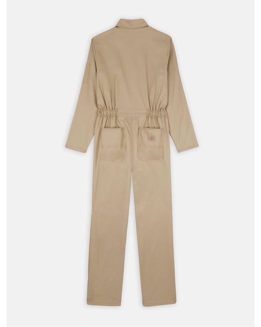 Dickies Natural Haughton Langarm Coverall Frau Sand Size Xs