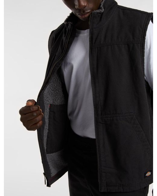 Dickies Duck Lined Weste in Black für Herren