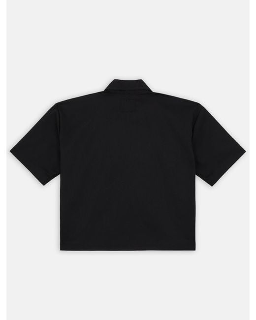 Dickies Black Cropped Short Sleeve Work Shirt