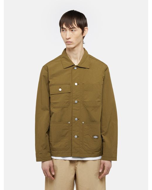 Dickies Green Textured Nylon Work Jacket for men