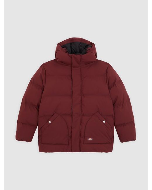 Chaqueta Acolchada Con Capucha Eagleville, Mujer, Talla Dickies de color Red