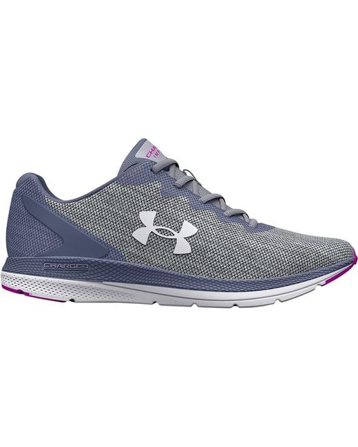 Under Armour Charged Impulse 2 Knit Running Shoes in Grey/Purple/White ...