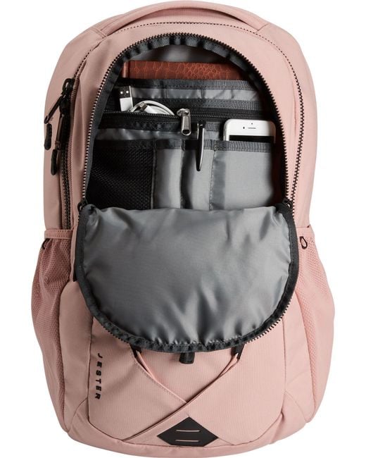 the north face women's jester luxe backpack white rose gold