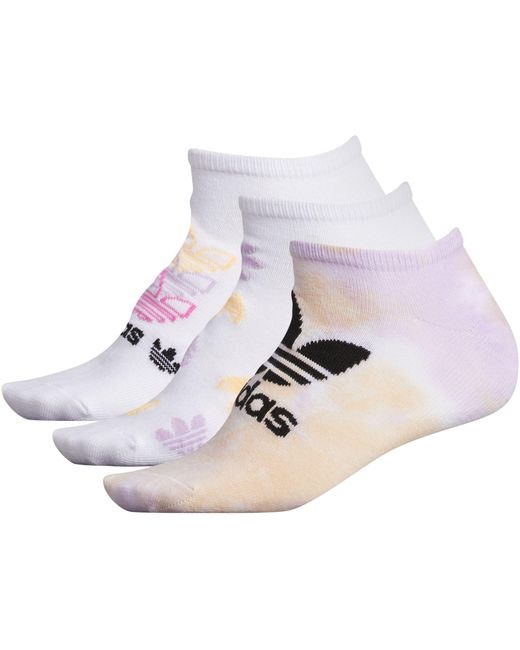 Download adidas Originals Color Wash No Show Socks 3 Pack in Pink - Lyst
