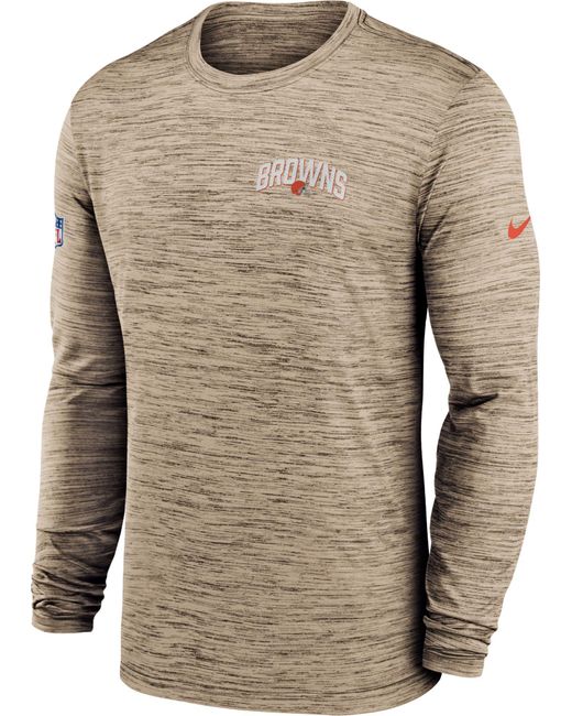 Nike Cleveland Browns Sideline Legend Velocity Brown Long Sleeve T ...
