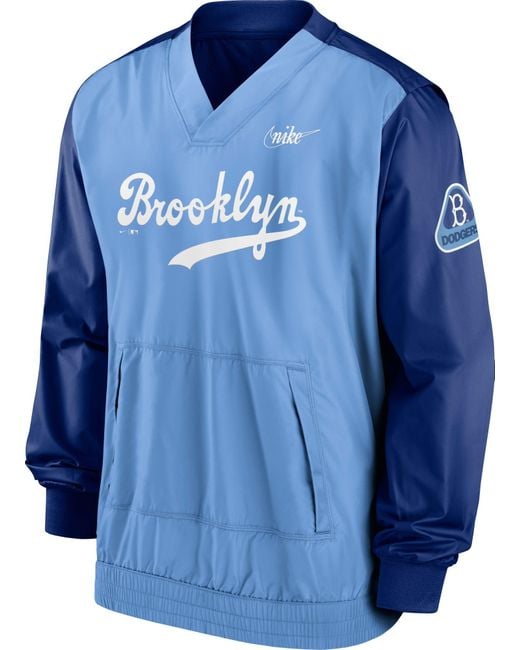 Nike Los Angeles Dodgers Blue V-neck Pullover Jacket for Men - Lyst