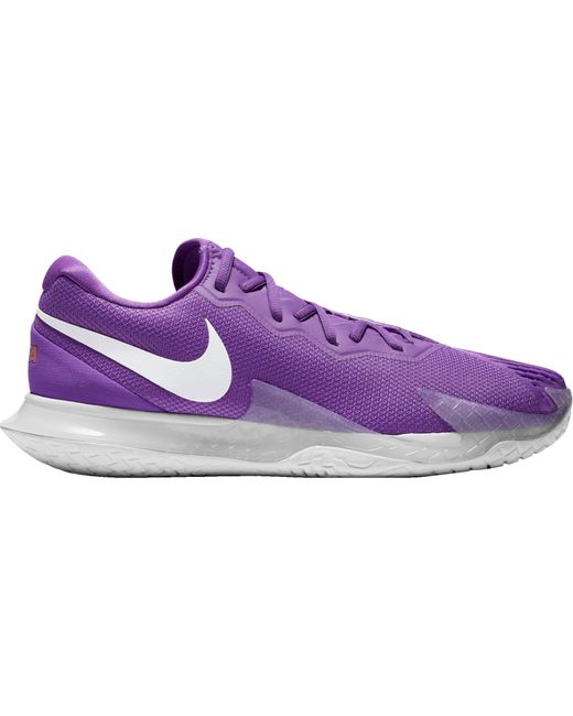 black and purple tennis shoes