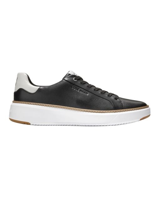 Cole Haan Leather Grand Pro Topspin Shoes in Black/Black (Black) for ...