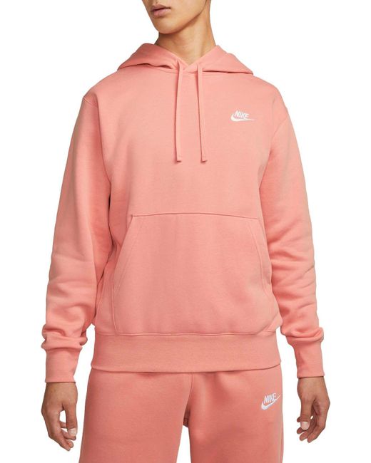 Nike Sportswear Club Fleece Hoodie in Pink for Men Lyst