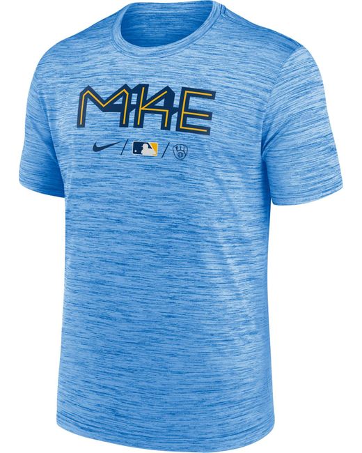 Nike Milwaukee Brewers 2022 City Connect Velocity Practice Tshirt in