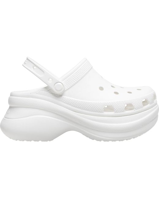 white bae clogs