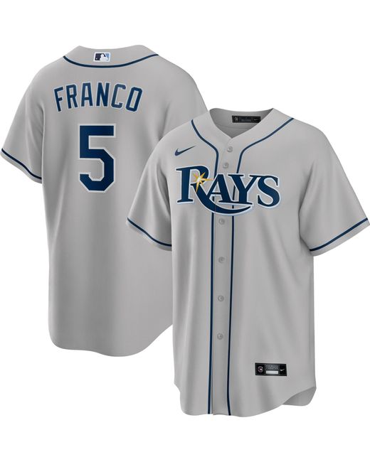 Nike Tampa Bay Rays Wander Franco 5 Gray Cool Base Jersey for Men Lyst