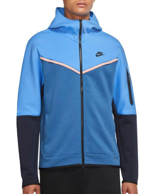 Nike Sportswear Tech Fleece Full Zip Hoodie in University Blue (Blue ...