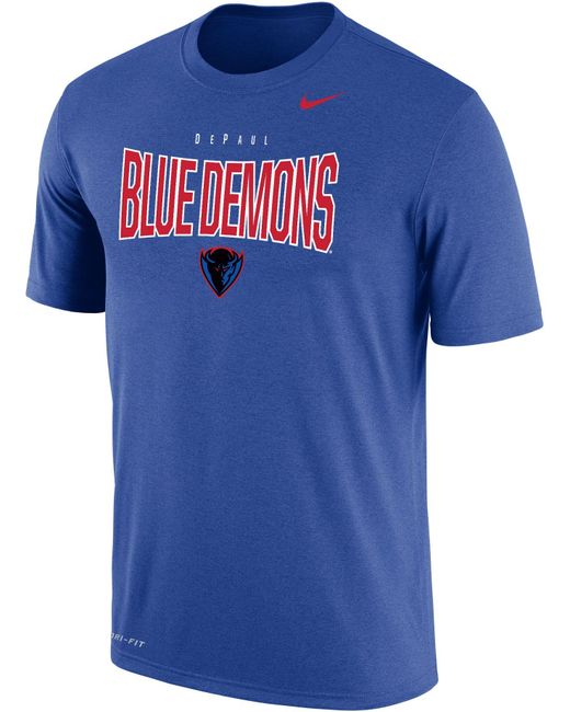 Nike Depaul Blue Demons Royal Blue Dri-fit Cotton T-shirt for Men | Lyst