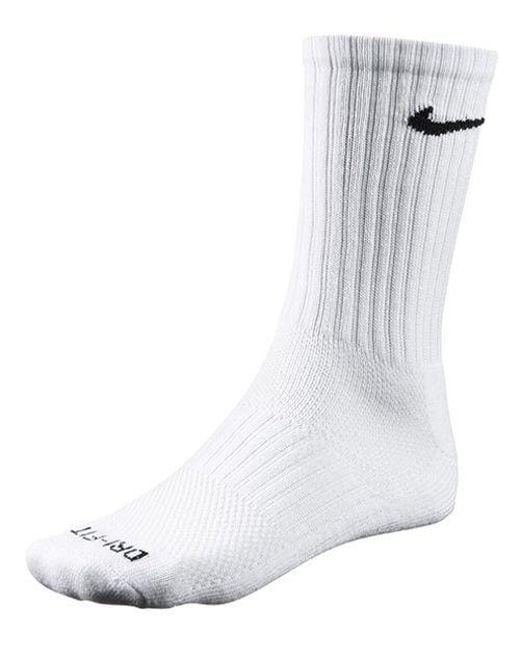 nike socks dri fit white