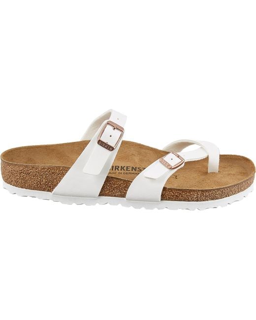 Birkenstock White Mayari Birko-flor Sandals