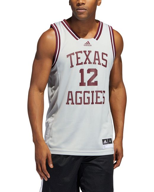 adidas Texas A&m Aggies 1 Grey Reverse Retro 2.0 Replica Basketball