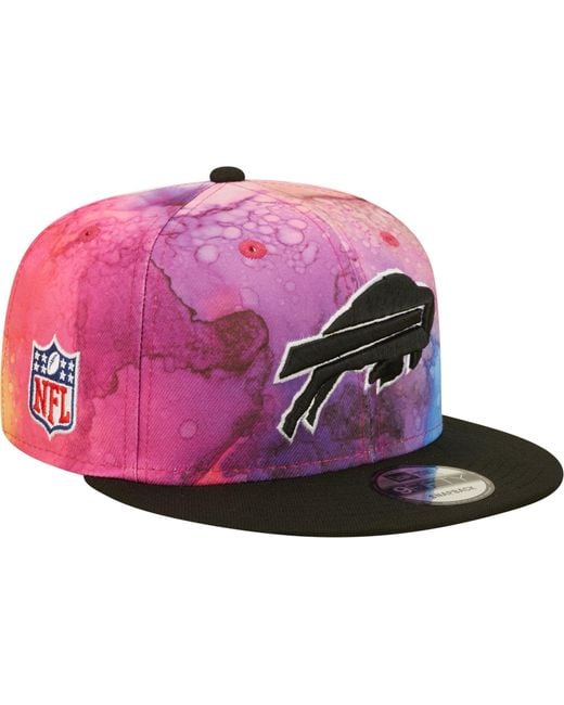 KTZ Buffalo Bills Crucial Catch Tie Dye 9fifty Adjustable Hat in Pink
