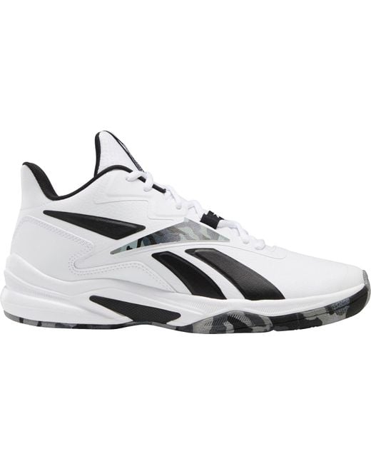 Reebok More Buckets Basketball Shoes in White/Black (White) Lyst