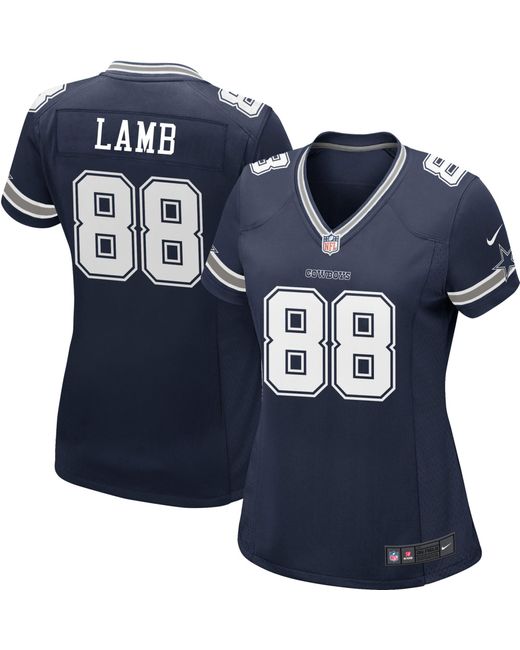 Nike Satin Dallas Cowboys Ceedee Lamb #88 Navy Game Jersey in Blue - Lyst