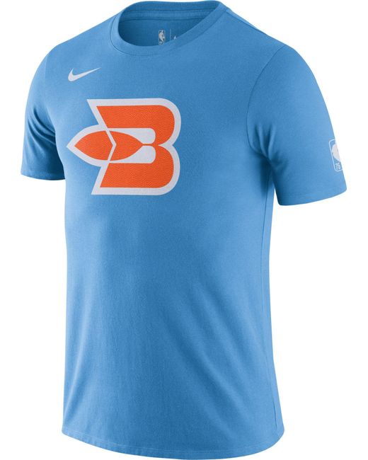 Nike 2021-22 City Edition Los Angeles Clippers Blue Dri-fit Logo T-shirt for Men - Lyst