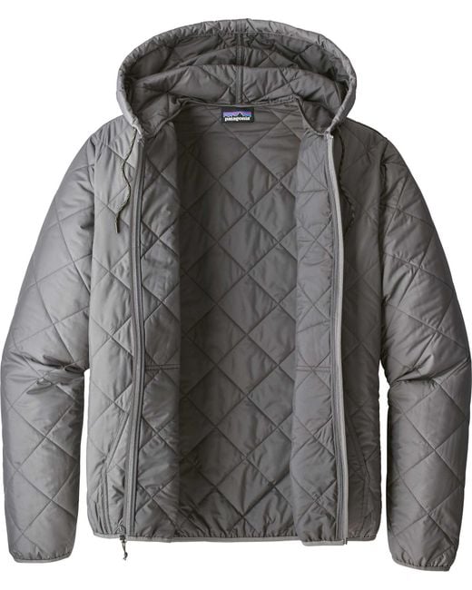 Patagonia Synthetic Diamond Quilted Bomber Hoodie in Gray for Men Lyst