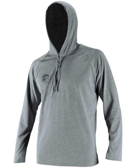 O'neill Sportswear Hybrid Long Sleeve Sun Hooded Rash Guard in Gray for