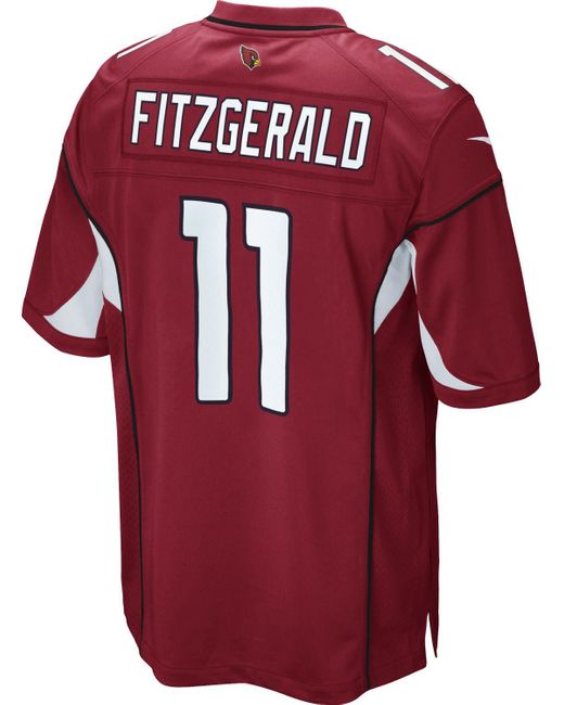 Nike Satin Home Game Jersey Arizona Cardinals Larry Fitzgerald #11 in Red for Men - Lyst