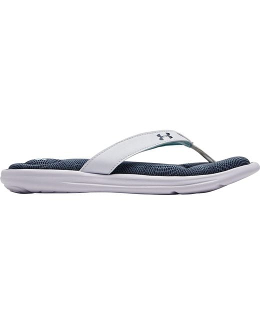 under armour white flip flops