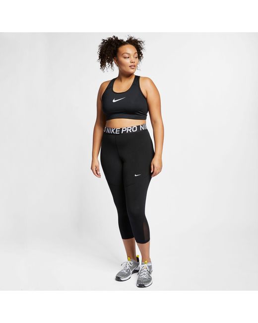 Nike Synthetic Plus Size Unpadded Sports Bra in Black Lyst