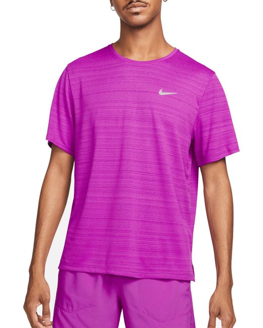 nike miler t shirt purple