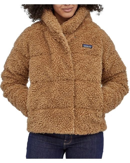 Patagonia Recycled High Pile Fleece Down Jacket in Brown Lyst