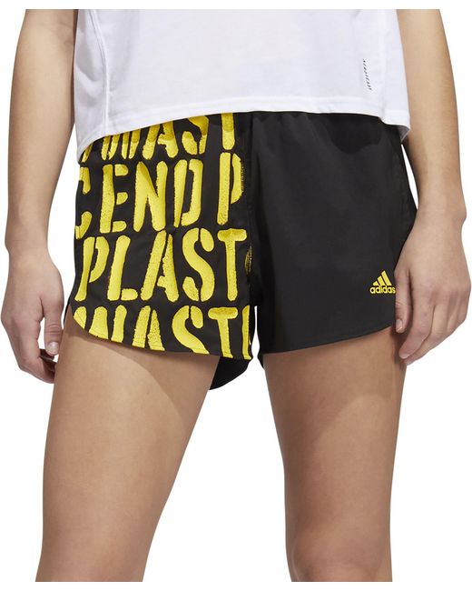 adidas Run Fast Running Shorts With Inner Briefs in Black Lyst