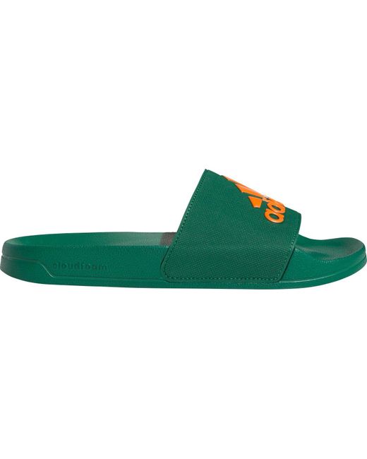 green adidas flip flops