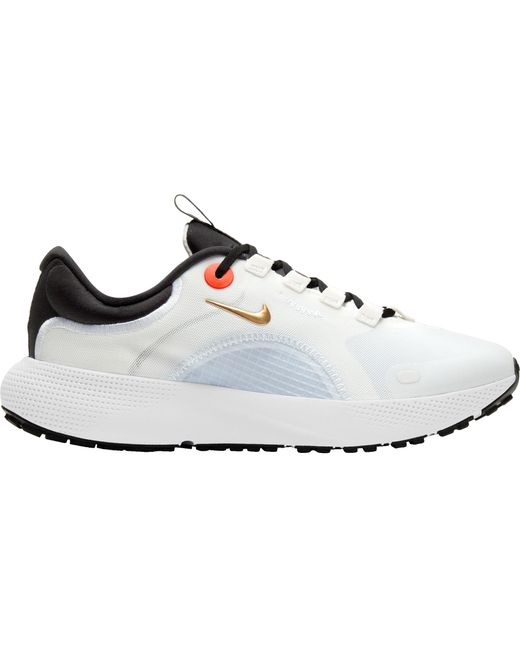 nike running escape run sneakers in white and gold