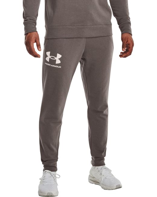 Under Armour Rival Terry Jogger Pants in Black for Men | Lyst