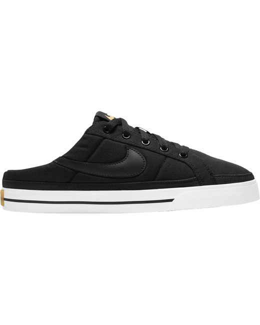 Nike Canvas Court Legacy Mules in Black | Lyst