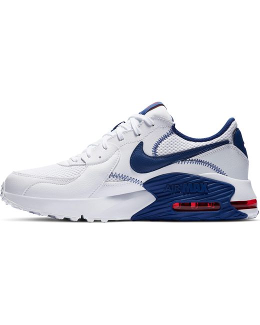Nike Leather Air Max Excee Shoes in White/Red/Blue (Blue) for Men - Lyst