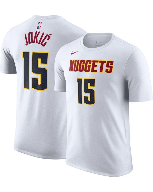 Nike Denver Nuggets Nikola Jokic #15 White T-shirt for Men | Lyst