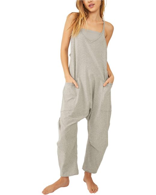 Free People Hot Shot Onesie in Heather Grey (Black) Lyst