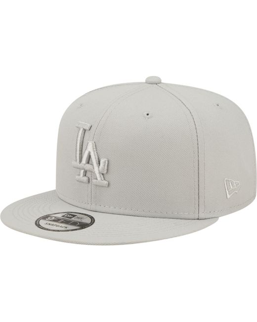 KTZ Los Angeles Dodgers Grey 9fifty Adjustable Snapback Hat in Gray for ...