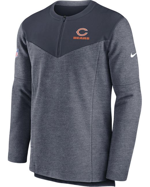 Nike Chicago Bears Sideline Lockup Half-zip Navy Jacket in Blue for Men ...