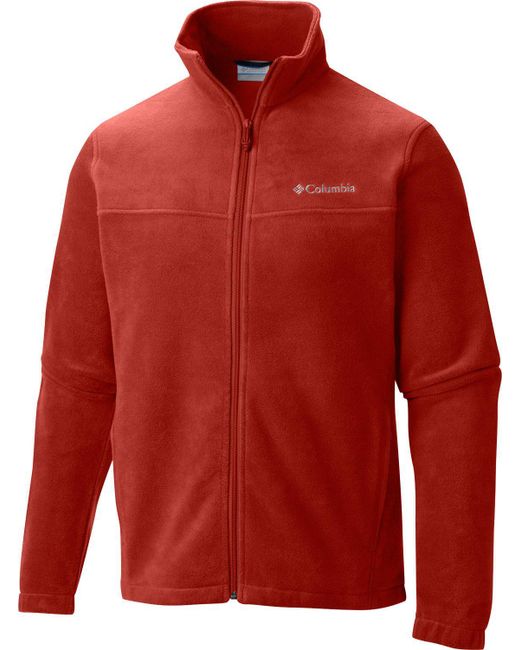 Columbia Steens Mountain Full Zip Fleece Jacket in Red for Men - Lyst