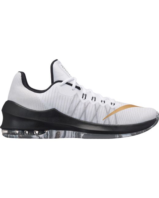 Nike Air Max Infuriate 2 Low Basketball Shoes in White/Gold/Black (Black)  for Men | Lyst