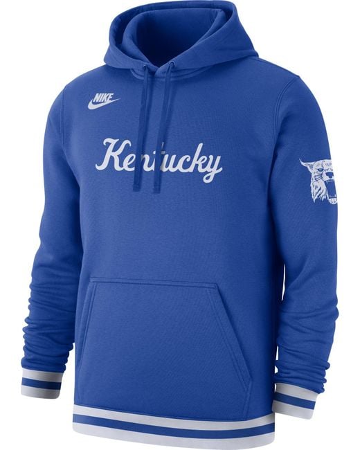 Nike Kentucky Wildcats Blue Retro Fleece Pullover Hoodie for Men - Lyst