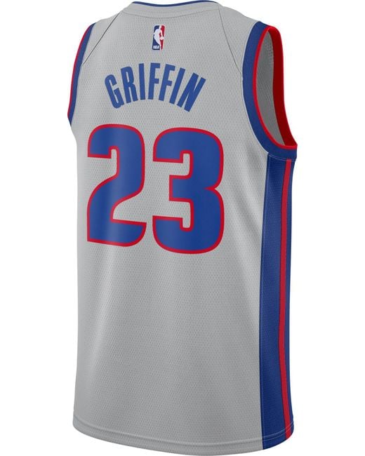 Nike Detroit Pistons Blake Griffin 23 Grey Drifit Statement Swingman