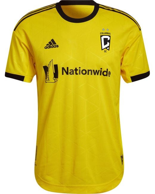 adidas Columbus Crew '22'23 Primary Authentic Jersey in Yellow for Men Lyst